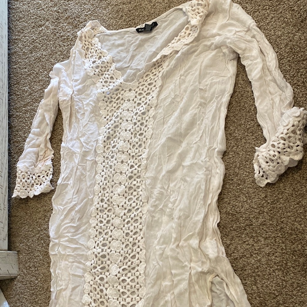 White beach coverup
